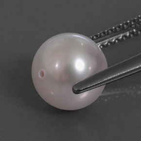 Perla naturale rosa da 3,13 ct, sfera / palla, opaco