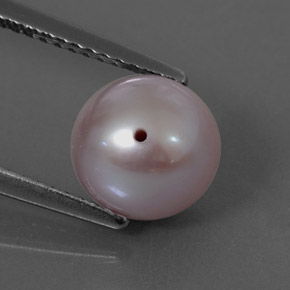 Perla naturale rosa da 3,64 ct, sfera / palla, opaco
