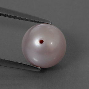 Perla naturale rosa da 3,42 ct, sfera / palla, opaco
