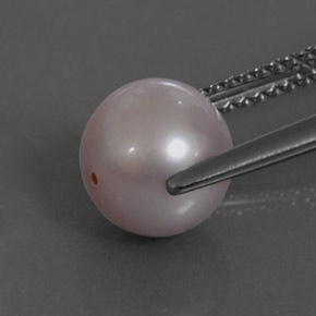Perla naturale rosa da 3,42 ct, sfera / palla, opaco