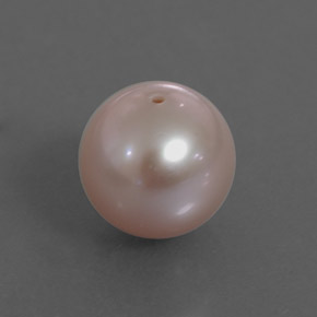 Perla naturale rosa da 3,39 ct, sfera / palla, opaco