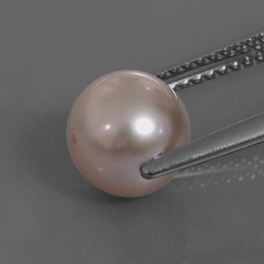 Perla naturale rosa da 2,97 ct, sfera / palla, opaco