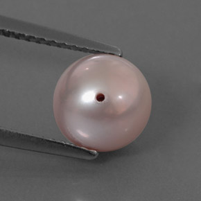 Perla naturale rosa da 3,25 ct, sfera / palla, opaco