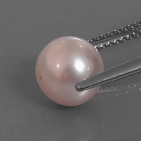 Perla naturale rosa da 3,25 ct, sfera / palla, opaco