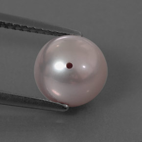 Perla naturale rosa da 3,55 ct, sfera / palla, opaco