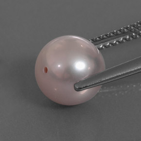Perla naturale rosa da 3,55 ct, sfera / palla, opaco