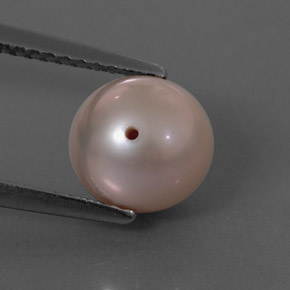 Perla naturale argento da 3,16 ct, sfera / palla, opaco