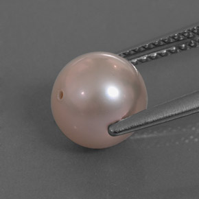 Perla naturale argento da 3,16 ct, sfera / palla, opaco