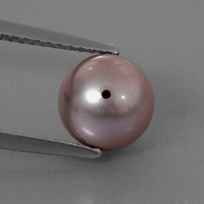 Perla naturale rosa da 2,96 ct, sfera / palla, opaco