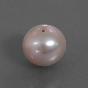 Perla naturale rosa da 3,35 ct, sfera / palla, opaco