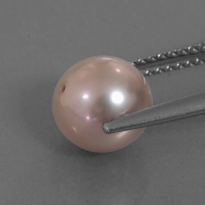 Perla naturale rosa da 3,31 ct, sfera / palla, opaco