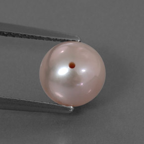Perla naturale rosa da 2,91 ct, sfera / palla, opaco