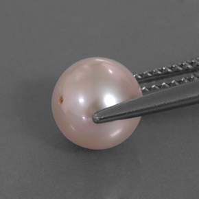 Perla naturale rosa da 2,91 ct, sfera / palla, opaco