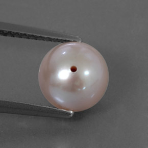 Perla naturale rosa da 3,25 ct, sfera / palla, opaco