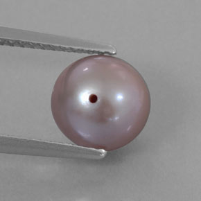 Perla naturale rosa da 3,52 ct, sfera / palla, opaco