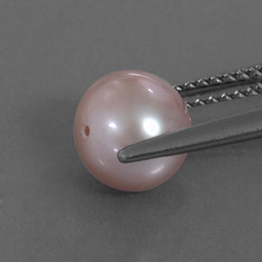 Perla naturale rosa da 2,94 ct, sfera / palla, opaco