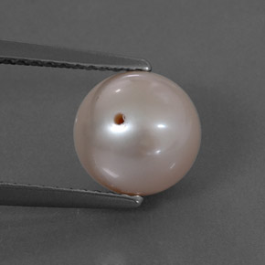 Perla naturale rosa da 3,30 ct, sfera / palla, opaco