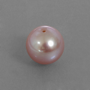 Perla naturale rosa da 2,88 ct, sfera / palla, opaco