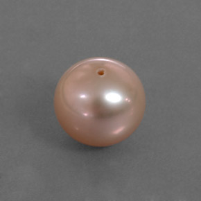 Perla naturale rosa da 3,21 ct, sfera / palla, opaco