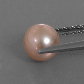Perla naturale rosa da 3,21 ct, sfera / palla, opaco