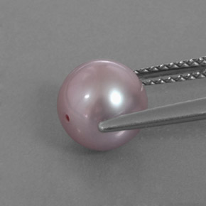 Perla naturale rosa da 3,00 ct, sfera / palla, opaco
