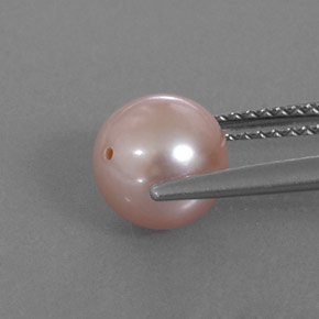 Perla rosa crema naturale da 2.85 ct, Sfera, Opaco