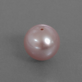 Perla naturale rosa da 3,11 ct, sfera / palla, opaco
