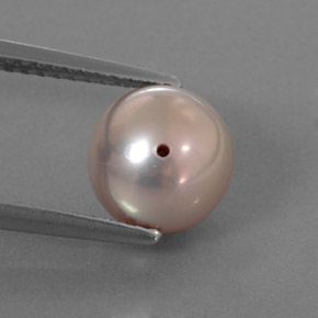 Perla naturale grigio da 3,53 ct, sfera / palla, opaco