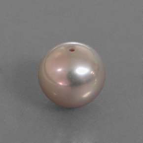 Perla naturale grigio da 3,53 ct, sfera / palla, opaco