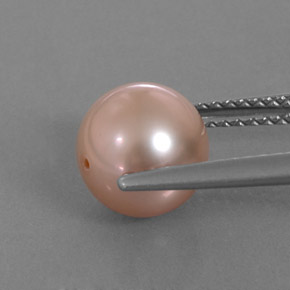 Perla Rosa argento naturale da 3.53 ct, Sfera, Opaco
