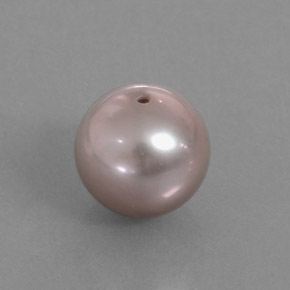Perla Argento rosa naturale da 3.43 ct, Sfera, Opaco
