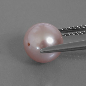 Perla Rosa argento naturale da 3.53 ct, Sfera, Opaco