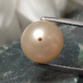 Perla naturale grigio da 3,52 ct, sfera / palla, opaco