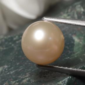 Perla naturale grigio da 3,52 ct, sfera / palla, opaco