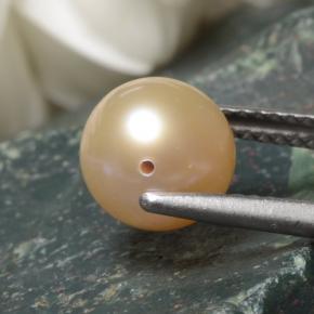 Perla naturale grigio da 3,52 ct, sfera / palla, opaco
