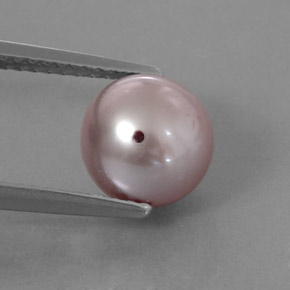 Perla naturale rosa da 3,32 ct, sfera / palla, opaco