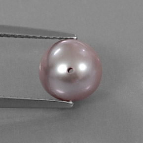 Perla Argento rosa naturale da 3.45 ct, Sfera, Opaco