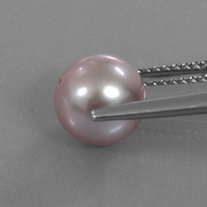 Perla Argento rosa naturale da 3.45 ct, Sfera, Opaco