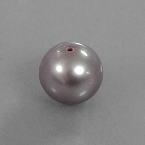 Perla Argento rosa naturale da 3.30 ct, Sfera, Opaco