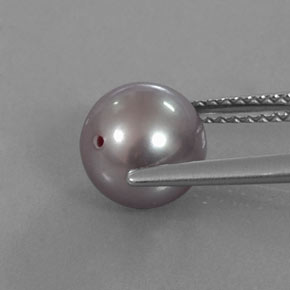 Perla Argento rosa naturale da 3.30 ct, Sfera, Opaco