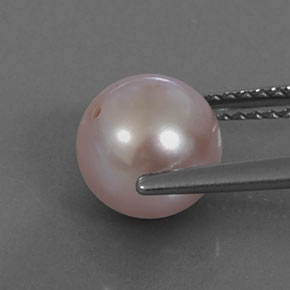 Perla naturale rosa da 3,21 ct, sfera / palla, opaco