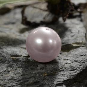 Perla naturale rosa da 3,13 ct, sfera / palla, opaco