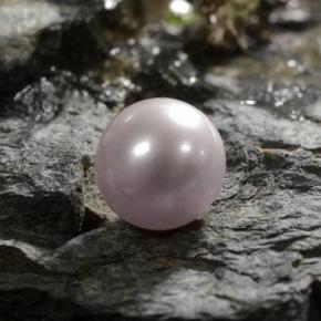 Perla naturale rosa da 3,13 ct, sfera / palla, opaco