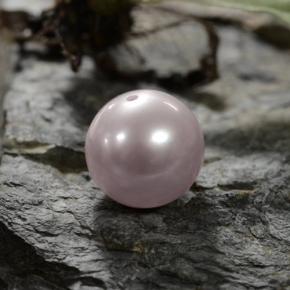 Perla naturale rosa da 3,13 ct, sfera / palla, opaco