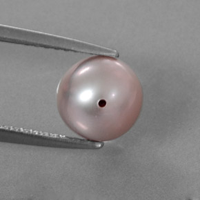 Perla naturale argento da 2,76 ct, sfera / palla, opaco