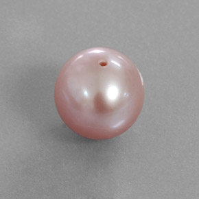 Perla naturale rosa da 3,47 ct, sfera / palla, opaco