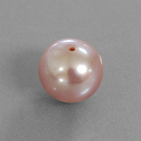 Perla naturale rosa da 3,42 ct, sfera / palla, opaco