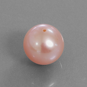 Perla naturale rosa da 3,54 ct, sfera / palla, opaco