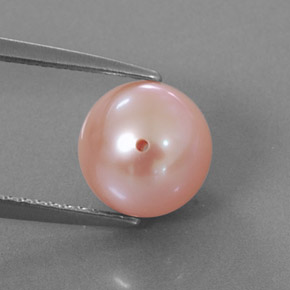 Perla naturale rosa da 3,54 ct, sfera / palla, opaco