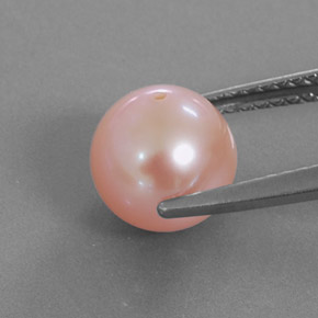 Perla naturale rosa da 3,54 ct, sfera / palla, opaco